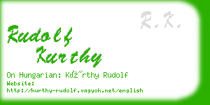 rudolf kurthy business card